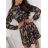 Šaty elegantný dlhý rukáv dámske (S/M ONE SIZE) TALIANSKA MÓDA IMWAA22509