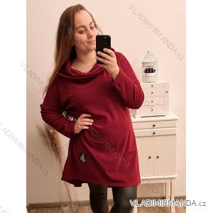 šaty flaušové dlhý rukáv dámska nadrozmer (2XL/3XL ONE SIZE) TALIANSKA MÓDA IM4221019