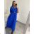 Šaty dlhé elegantné s opaskom dlhý rukáv dámske (S/M ONE SIZE) TALIANSKA MÓDA IMWKK223392