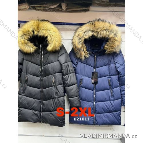 Bunda/kabát s kapucňou dlhý rukáv dámsky (S-2XL) PMWB22B1811