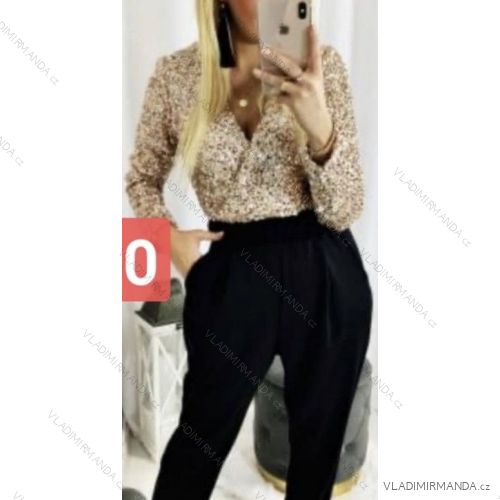 Overal elegantný trblietavý s flitrami dlhý rukáv dámsky (S/M ONE SIZE) TALIANSKA MÓDA IMWGS223914