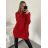 Svetr prodloužený oversize s rolákem dlouhý rukáv dámské (XL/2XL ONE SIZE) ITALSKÁ MÓDA IMWG218508/DR XL/2XL čierna