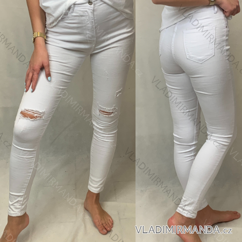 Nohavice rifle skinny dámske (26-32 / xs-xxl) Amore and Jeans MA519f007/DR biela, 26
