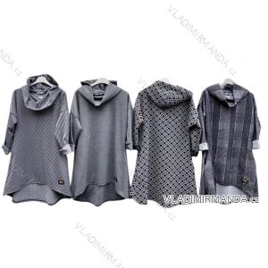 Šaty mikinové dlhý rukáv dámske (S/M/L/XL ONE SIZE) TALIANSKA MÓDA IMD22982