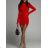 Šaty elegantný dlhý rukáv dámske (S/M ONE SIZE) TALIANSKA MÓDA IMD22987