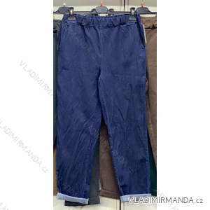 Nohavice strečové dlhé dámske nadrozmer (S-3XL) TALIANSKA MÓDA IMC22810