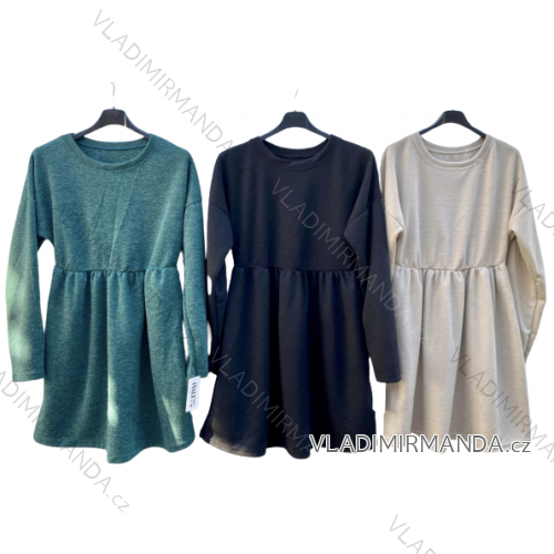 Šaty teplé dlhý rukáv dámske (S/M ONE SIZE) TALIANSKA MÓDA IMD22999