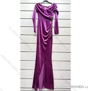 Šaty elegantný dlhý rukáv dámske (S/M ONE SIZE) TALIANSKA MÓDA IMPSH2211773