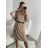 Šaty úpletové teplé s páskem dlouhý rukáv dámské (S/M/L/XL ONE SIZE) ITALSKÁ MÓDA IMM22UN6358