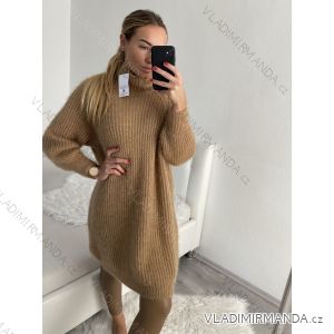 Šaty pletené dlhý rukáv dámske (S/M ONE SIZE) TALIANSKA MÓDA IMWAA223639