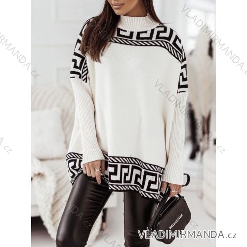 Sveter oversize dlhý rukáv dámsky (S/M ONE SIZE) TALIANSKA MÓDA IMWGB223924