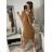 Šaty pletené dlouhý rukáv dámské (S/M/L ONE SIZE) ITALSKÁ MÓDA IMD222027