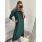 Šaty dlouhé maxi košilové dlouhý rukáv dámské (S/M/L ONE SIZE) ITALSKá MóDA IM4221031/DR M / L staroružová