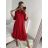 Šaty dlouhé maxi košilové dlouhý rukáv dámské (S/M/L ONE SIZE) ITALSKá MóDA IM4221031/DR M / L staroružová