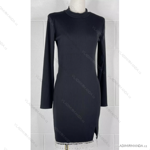 Šaty dlhý rukáv dámske (S/M ONE SIZE) TALIANSKA MÓDA IMPBB22C26223