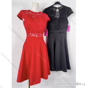 Šaty elegantný krátky rukáv dámske (S/M ONE SIZE) TALIANSKA MÓDA IMPBB22D530