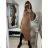Šaty úpletové dlhý rukáv dámske (S/M ONE SIZE) TALIANSKA MÓDA IMWAA223333/DR S/M hnedá svetlá