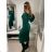 Šaty úpletové dlhý rukáv dámske (S/M ONE SIZE) TALIANSKA MÓDA IMWAA223333/DR S/M hnedá svetlá