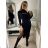 Šaty úpletové dlhý rukáv dámske (S/M ONE SIZE) TALIANSKA MÓDA IMWAA223333/DR S/M hnedá svetlá
