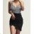 Šaty elegantné trblietavé na ramienka dámske (S/M ONE SIZE) TALIANSKA MÓDA IMWDD223931