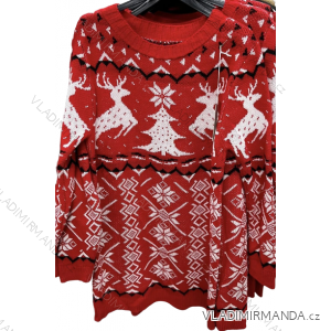 Šaty pletené/sveter predĺžený dlhý rukáv dámsky vianočný (S/M ONE SIZE) TALIANSKA MÓDA IMM22vn20304