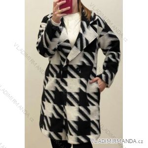 Kabát teddy dlhý rukáv dámsky (S/M ONE SIZE) TALIANSKA MÓDA IMPLI223614A