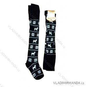 Ponožky Vianočné nadkolienky detské dorast (24-27, 32-34) POLSKÁ MODA DPP22SOBIK1/DR
