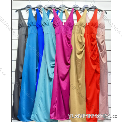 Šaty elegantné spoločenské na ramienka dámske (S/M ONE SIZE) TALIANSKA MÓDA IMPSH2299613