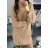 Šaty pletené/sveter predĺžený s rolákom dlhý rukáv dámsky (S/M ONE SIZE) TALIANSKA MÓDA IMPBB22J212