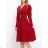 Šaty elegantný dlhý rukáv dámske (S/M ONE SIZE) TALIANSKA MÓDA IMM22HG5173