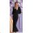 Šaty elegantné trblietavé s flitrami dlhý rukáv dámske (S/M ONE SIZE) TALIANSKA MóDA IMM22ls26289