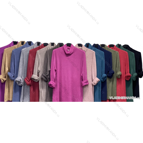 Tunika s rolákom dlhý rukáv dámska (M/L ONE SIZE) TALIANSKA MÓDA IMC22930