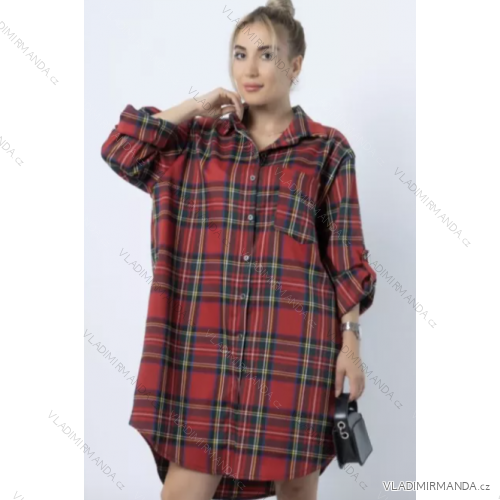 Košeľa predĺžená oversize dlhý rukáv dámská (S/M ONE SIZE) TALIANSKA MÓDA IMPLI2234690A