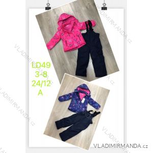 Súprava zimné nohavice a bunda s kapucňou detská dorast dievčenské (3-8 rokov) SAD SAD22LD49