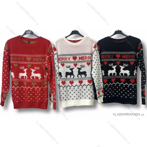 Sveter dlhý rukáv dámsky vianočný (S/M ONE SIZE) TALIANSKA MÓDA IMPLM2253188