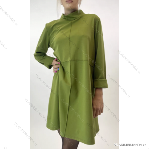 Šaty s rolákom dlhý rukáv dámsky (S/M ONE SIZE) TALIANSKA MÓDA IMPLM2239850