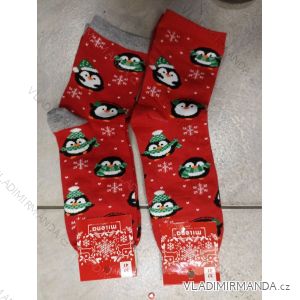 Ponožky slabé vianočné dámske (37-41) POLSKÁ MÓDA DPP22232