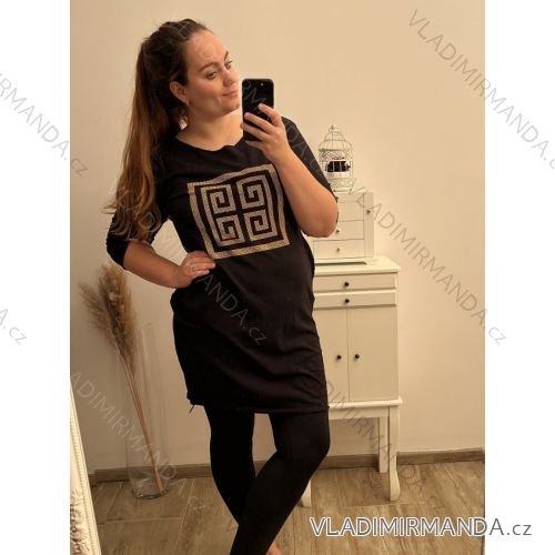 Šaty klasik dlhý rukáv dámske (L/XL ONE SIZE) TALIANSKA MóDA IMM22SA98721