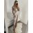 Šaty elegantné spoločenské dlhé na ramienka dámske (XS/S/M/L ONE SIZE) TALIANSKA MÓDA IM322ELEGAN