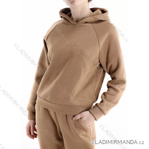 Mikina s kapucňou dlhý rukáv dámska (S/M ONE SIZE) TALIANSKA MÓDA IMPDY222XFH1018