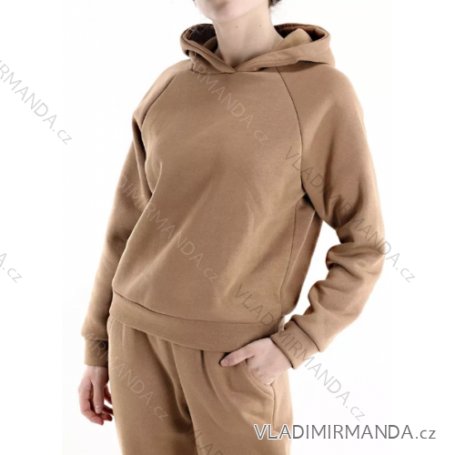 Mikina s kapucňou dlhý rukáv dámska (S/M ONE SIZE) TALIANSKA MÓDA IMPDY222XFH1018