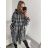 Kabát podzimní dlouhý rukáv dámský (S/M/L ONE SIZE) ITALSKÁ MÓDA IMPLI2420606