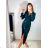 Šaty elegantný dlhý rukáv dámske (S/M ONE SIZE) TALIANSKA MÓDA IMWE223781