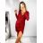 Šaty elegantné trblietavé s flitrami dlhý rukáv dámske (S/M ONE SIZE) TALIANSKA MóDA IMM22FL4539/DR S/M čierna