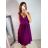 Šaty elegantné spoločenské na ramienka dámske (S/M ONE SIZE) TALIANSKA MÓDA IMPSH2480565 Čierna S/M