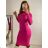 Šaty úpletové s rolákom dlhý rukáv dámske (S/M ONE SIZE) TALIANSKA MÓDA IMM22J51753
