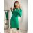 Šaty úpletové s rolákom dlhý rukáv dámske (S/M ONE SIZE) TALIANSKA MÓDA IMM22J51753