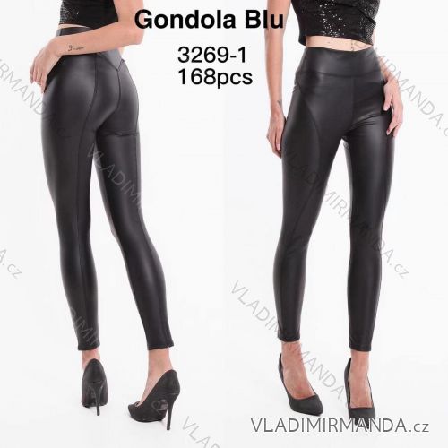 Legíny dlhé koženkové dámske (S-XL) TALIANSKA MÓDA IMM22FD3269