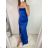 Šaty dlhé elegantné plesové na ramienka dámske (S/M ONE SIZE) TALIANSKA MÓDA IMWE223030