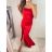 Šaty dlhé elegantné plesové na ramienka dámske (S/M ONE SIZE) TALIANSKA MÓDA IMWE223030